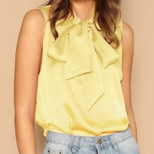 Sleeveless Satin Top